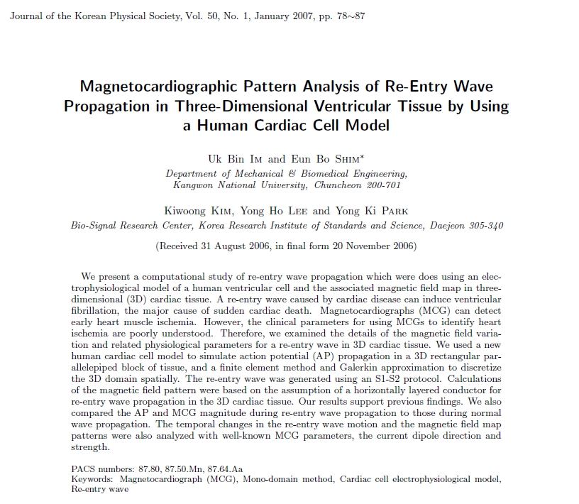 Magnetocardiographic Pattern Analysis of Re-Entry Wave Propagation in Three-Dimensional Ventricular Tissue by Using a Human Cardiac Cell Model.jpg 816X710